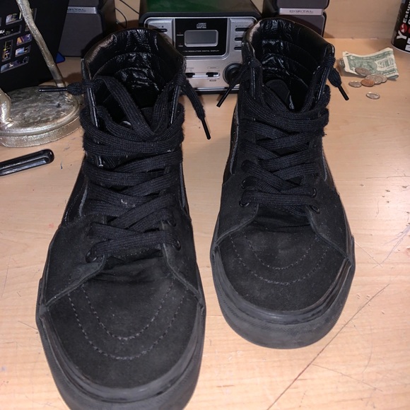 Plain black vans high top - Picture 1 of 4